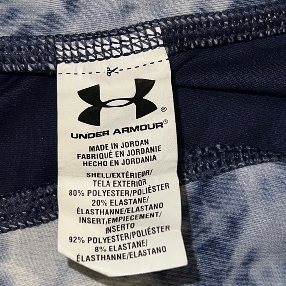 Under Armour Compression Alpha Heat Gear Tie Dye Capri Size Medium Blue/White - Picture 8 of 11